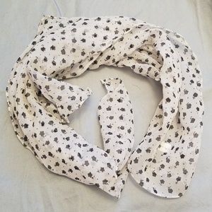Scarf black and white - small